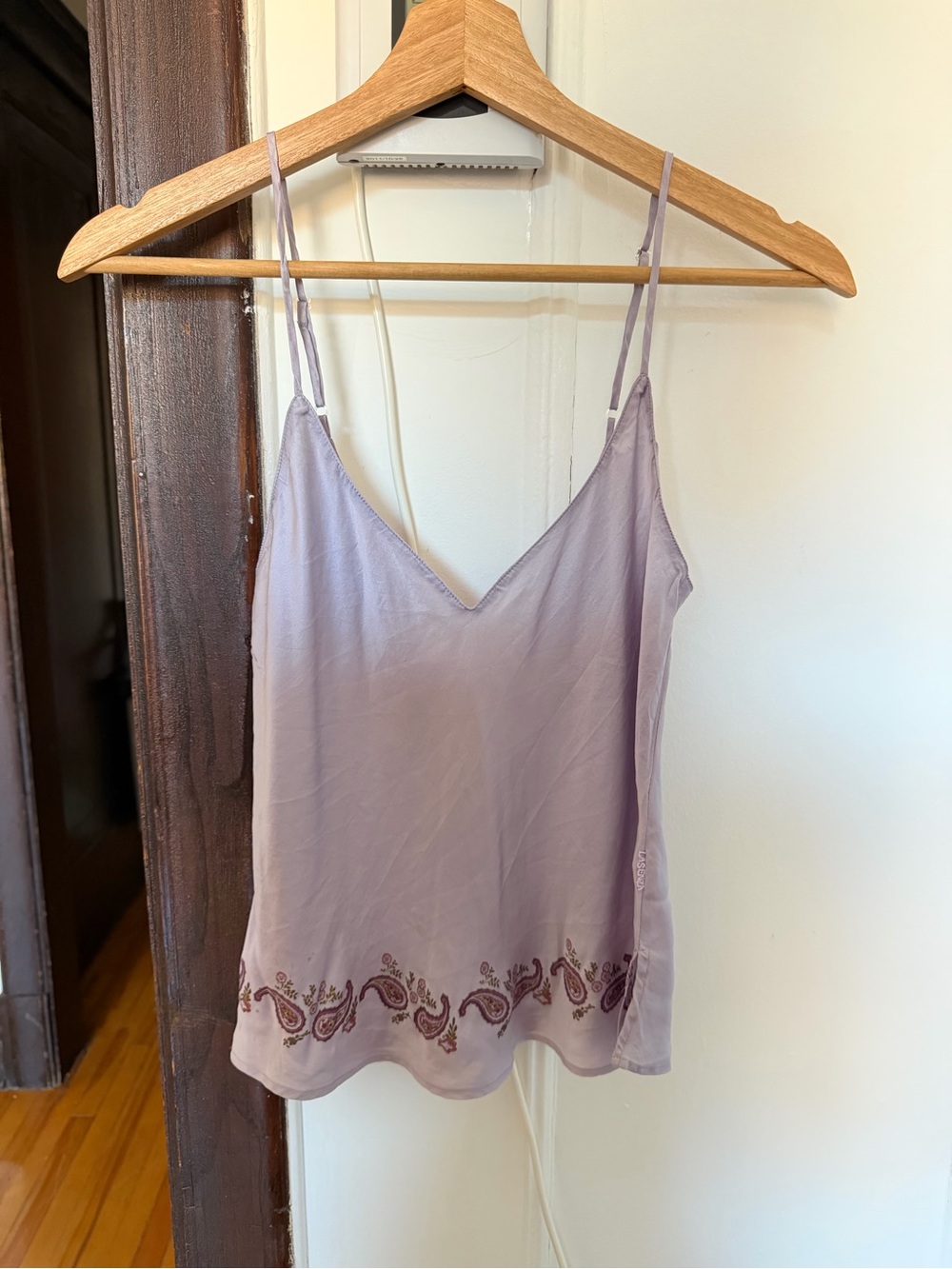 La SENZA Lavender Paisley Trim V-Neck Camisole
